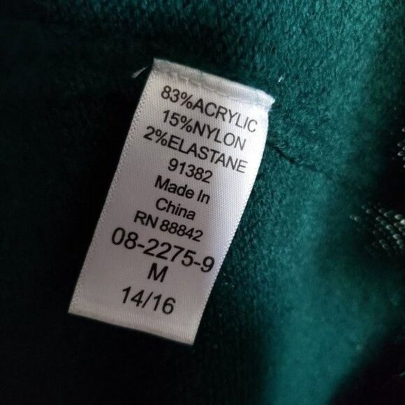 Roaman's green open front long cardigan vest size M - Picture 6 of 12